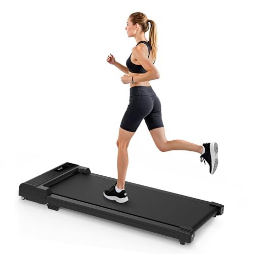 Tapis De Marche sous Bureau – Tapis De Course Compacts et Portables pour Le Bureau à Domicile avec Télécommande, écran LED et Vitesse Réglable Syntecno