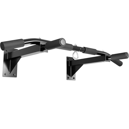 LUXTRI Barre de traction murale – 94 x 50 x 18 cm – en Acier robuste – Capacité de poids max. 200 kg – Entraînement, sport, gym, chin up, sit up, leg raise, étirement