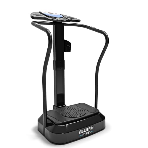 Bluefin Fitness Plateforme Vibrante Pro Sport à la Maison | Expérience Fitness | Rotation des Hanches 360 | Moteurs Silencieux | Haut-parleurs | Design Anglais (Noir)