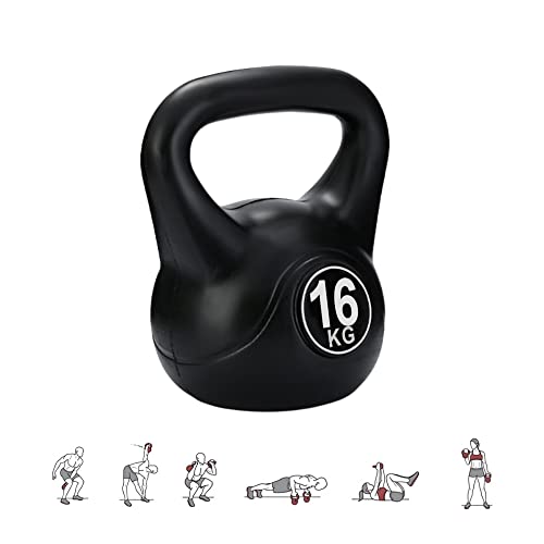 MAGIC SELECT Kettlebell 16 kg avec Revêtement en Néoprène et Ergonomique Poignée. Poids pour Entraînements de Fitness et Musculation.