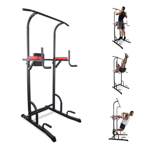 Mobiclinic® fitness, Chaise romaine musculation, Power tower dip station, Multifit, Hauteur et dossier réglables, Tour de, Robuste, Sport maison, Traction, Pull up