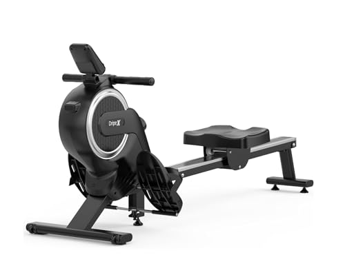 Rameur Pliable Appartement | Freinage Magnétique | 16 Niveaux de résistance | Silencieux | Capacité Maximale 120KG (Orange)