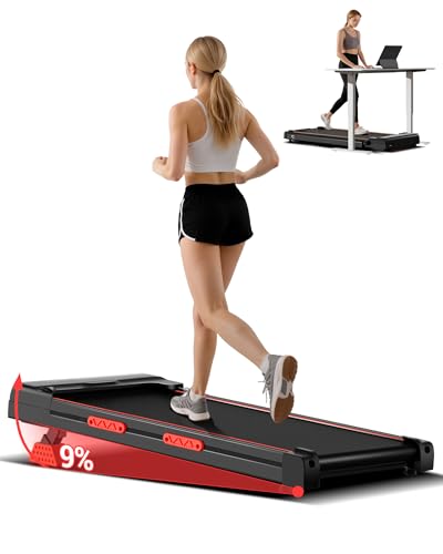 UMAY Tapis de Marche Inclinable Pente 10KM/H à Triple Amortissement,2,75 CV Walking Pad,Tapis de Course Motorise Inclinable Charge Max. 136KG