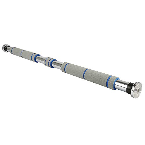 HUOLE | Barre de Tractions Porte, 80-130 cm, 150 kg, Barre de Gymnastique, Musculation, Pull Up Bar, Bras, Appareil de Musculation, Réglable Individuellement (Gris)