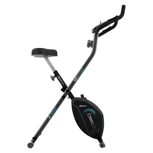 Cecotec Vélo Statique Pliable Magnétique X-Bike avec Écran LCD, Résistance Variable (8 niveaux), Selle Confort, Volant d’Inertie 1,5k, 2,5 et 3kg, Pliage Facile et Compact