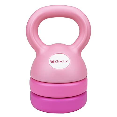 ZhaoCo Kettlebell à Charge Variable, Ajustable Poids 2,3kg 3,6kg 4,1kg 5,4kg, Kettlebell pour Femme, Kettlebell Poids pour Home, Gym Fitness et Musculation