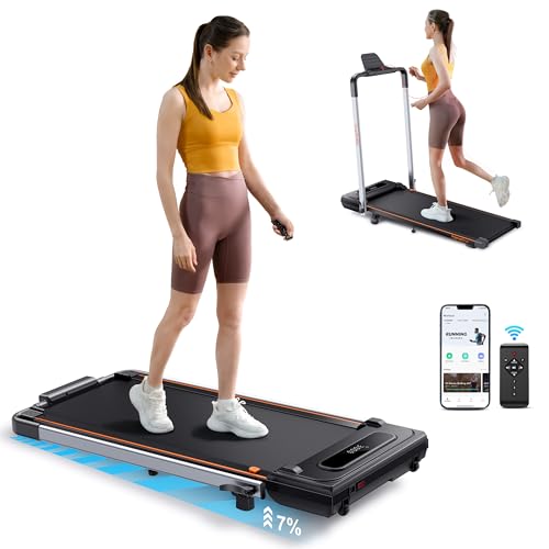 homeTro Tapis de Marche Électrique Pliable, Inclinable - 2,25HP Walking Pad Pliable pour Maison et Bureau - Tapis de Course avec Écran LED, Deck Amortissant - Treadmill Futuriste et Compact