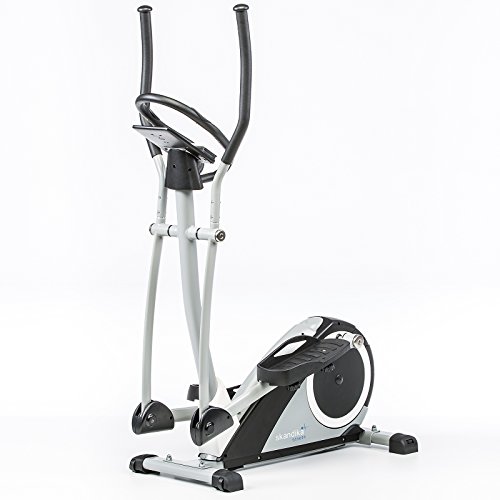 Skandika Fitness skandika Ares-Vélo elliptique-6 programmes-24 Niveaux de résistance-Max.130 Kg-Bluetooth, Gris