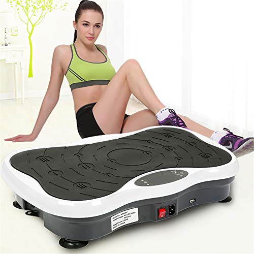Turefans Plateforme vibrante, Plateforme vibrante oscillante, 200W + 5 programmes + Niveaux de Vitesse Multiples + Haut-Parleur Bluetooth de Haute qualité + télécommande