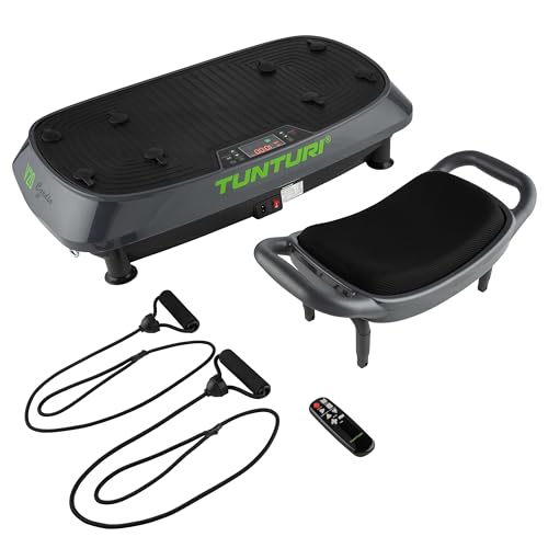 Tunturi Plateforme Vibrante Cardio Fit V20 - Plaque de Fitness et Cardio-Training Oscillante pour Perte de Poids