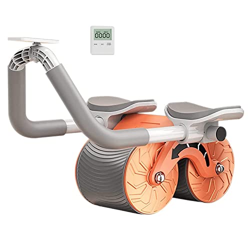 Chihope Ab Roller Wheel Appareil d'entraînement des abdominaux à rebond automatique Design ergonomique pour les exercices à domicile et en salle de sport (Orange)