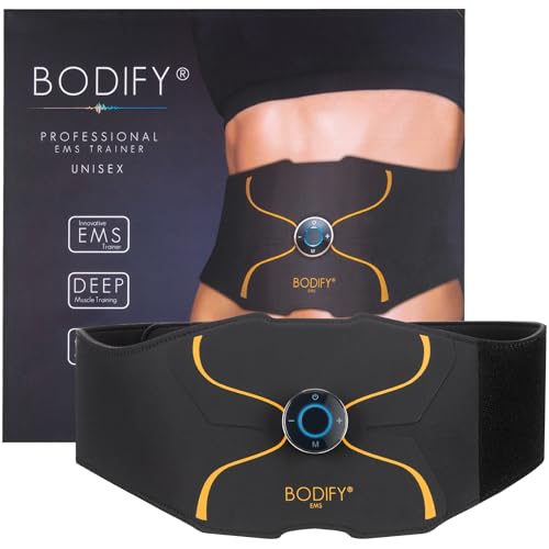 Bodify Ceinture Abdominale Pro - Entraînement Abdominal EMS - Electrostimulation Musculaire - Renforcement ciblé de tes Muscles - Unisexe - L’Original