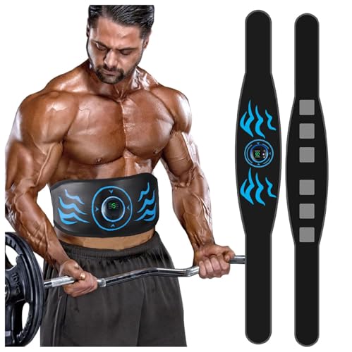 WARDBES Électrostimulateur Abdominal, entraîneur Musculaire Abdominal USB électrique, EMS Stimulateur ABS, électrostimulateur Musculaire, Ceinture Musculaire Abdominale pour Minces et toniques