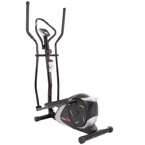 Ultrasport XT-Trainer 800A/700M, vélo elliptique pour la maison, avec capteurs de pulsations et 12 programmes différents, home trainer, appareil cardio, bouteille incluse, 104 x 49 x 133 cm