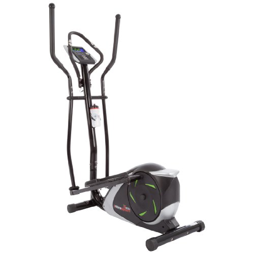 Ultrasport XT-Trainer 800A/700M, vélo elliptique pour la maison, avec capteurs de pulsations et 12 programmes différents, home trainer, appareil cardio, bouteille incluse, 104 x 49 x 133 cm