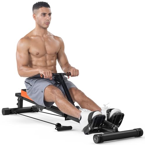 Dskeuzeew Rameur pour la Maison, Appareil de Fitness pour Cardio et Musculation, écran LCD pour l'entraînement à Domicile, capacité de Poids de 120 kg, entraînement Complet du Corps