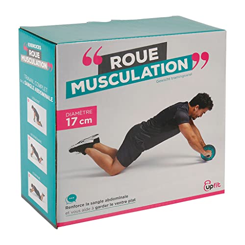 UPFIT - Roue de musculation pour sangle abdominal - 2 en 1 roue stable et instable en fonction de sa position - Poids maximum: 110 kg en utilisation - Utilisation sur surface plane uniquement