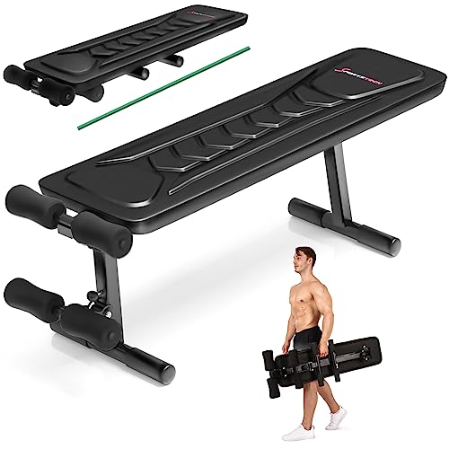 SPORTSTECH - Banc De Musculation Pliable Multiposition BRT500 - Fitness, Musculation Et Renforcement Musculaire - Design Antidérapant - L.150 x l.65,5 x H.116,3 cm - Poids Max Utilisateur 110 kg