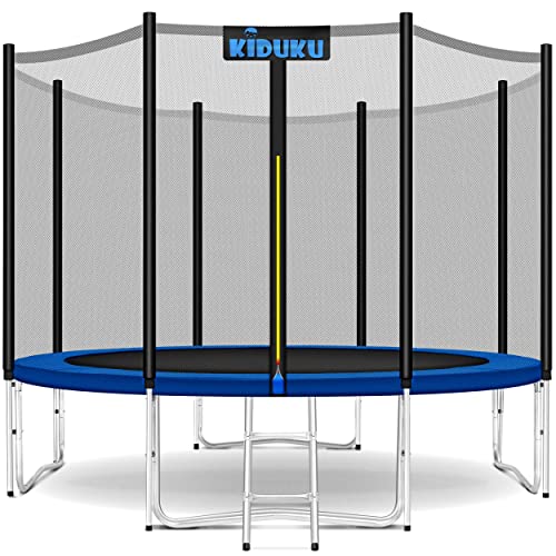 KIDUKU® Trampoline Ø 244 cm | Kit Complet avec Filet de sécurité, échelle, Housse de Bord | Trampoline de Jardin pour Enfants Charge maximale 150 kg