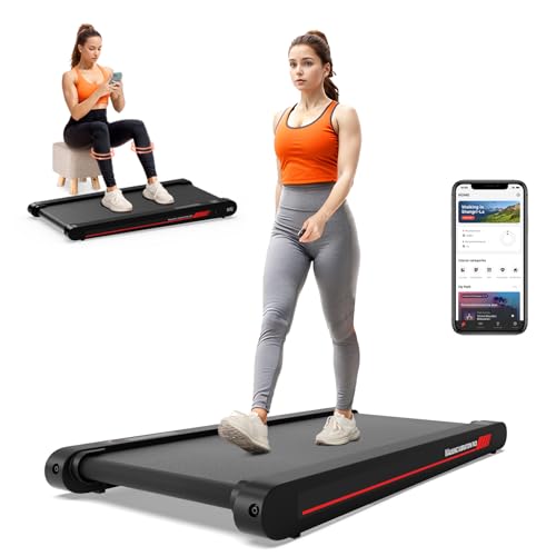Sperax Tapis de Course, 400W Tapis de Marche Bureau, Walking Vibration Pad avec APP, 3 en 1 Tapis Roulant électrique