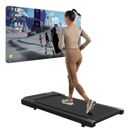 Copant Tapis de Marche, Tapis de Course avec LCD Écarn, 2.5 HP Walking Pad avec APP &Télécommande，Charge Max 159 kg, avec Parcours d'Entraînement et Courses, 1-8km/h pour Domicile ou Bureau