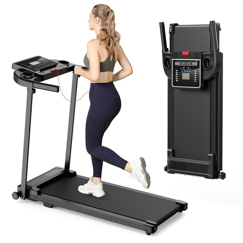Tapis de Course Marche Pliable - Tapis de Marche Pliable Motorise Walking Pad Electrique Silencieux Tapis Roulant Pliable 10 km/h Treadmill Compact pour la Maison et Le Bureau