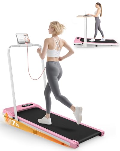 Tapis de Course 4 en 1 Pliable avec Pente 7% – Walking Pad Électrique 8 km/h, Moteur 2.5 HP, Surface Large 40 cm, Télécommande, Écran LED, Cadre Renforcé, 130 kg Max – pour Maison & Bureau