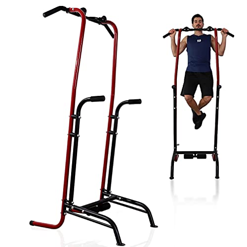 ISE Traction Musculation Barres de Traction/Power Tower Multifonction Fitness Dips Station pour Traction Musculation à Domicile, SY-1080