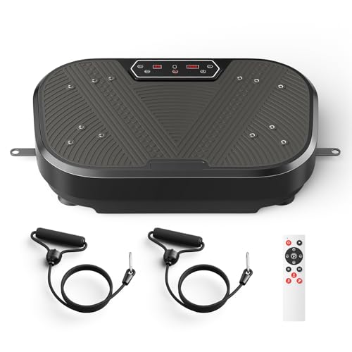 Plateforme Vibrante, 120 Niveaux D'intensité et 10 Modes, 200kg écran Tactile LED et Télécommande sans Fil pour Entraînement à Domicile, Perte de Poids et Entraînement Complet du Corps