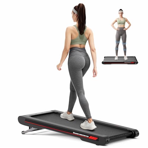 Sperax Tapis de Course Inclinable avec 10%, 400W Tapis de Marche Bureau, Walking Vibration Pad avec APP, 3 en 1 Tapis Roulant électrique
