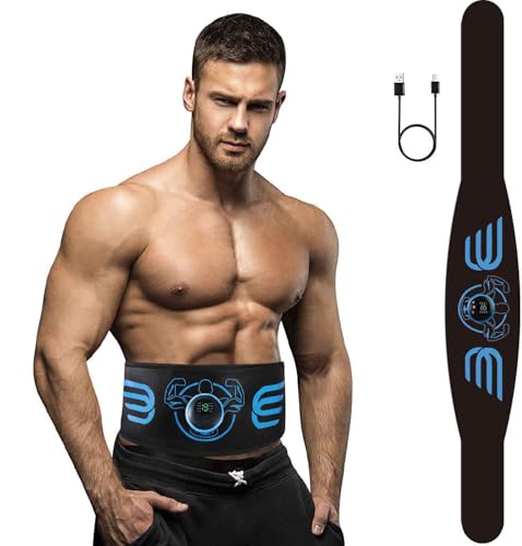 COODAY Electrostimulateur Musculaire, Ceinture Abdominale Electrostimulation, Stimulateur Musculaire Electrique, EMS Abdominales Cinturón Femme Homme pour Abdomen/Bras/Jambes