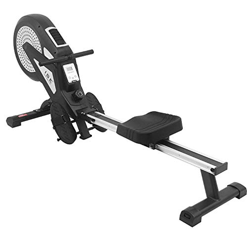 ISE Rameur d'appartement Pliable Rowing Machine Cardio Training,Système de Freinage Air, Masse d'inertie 8 kg, Résistance Réglable,avec écran LCD,Roue de Transport,Max. 120 kg, Sécurité testé,SY-1749