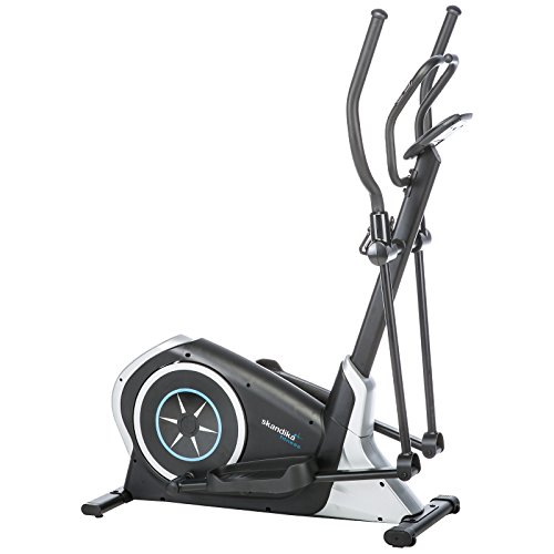 skandika Cardiocross Pegasos - Vélo elliptique - 12 programmes - 32 Niveaux de résistance - Massse d'inertie 12 kg - Max.150 Kg - Noir