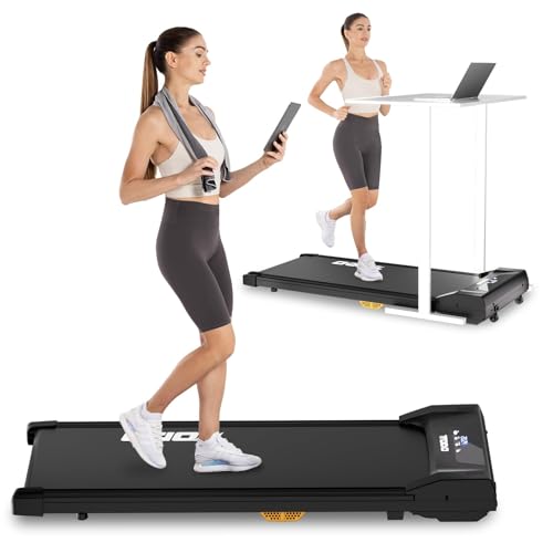 TODO Tapis de Marche, Tapis de Course, Tapis de Marche sous Le Bureau, Vitesse Réglable 1-8 KM/H, Moteur 550W avec Télécommande et écran LCD, Tapis de Course pour la Maison