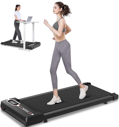 HomeFitnessCode Tapis de Course 3 en 1 Pliable - Tapis de Marche - Walking Pad Électrique, 8 km/h, Moteur 2.5 HP, Surface Large 40 cm, Télécommande, Écran LCD, Capacité 130 kg (Sombre)