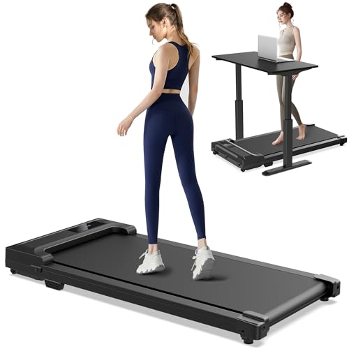 Tapis de Marche Course Walking Pad - Bureau Compact Petit Mini Treadmill Home Maison Courses Silencieux Portable Roulant Motorise Electrique Machine 6KM/H Vitesse Réglable