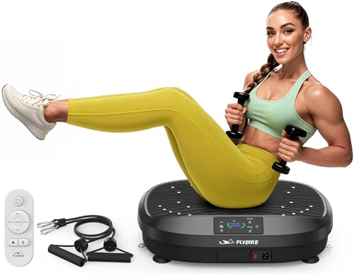 FLYBIRD Plateforme vibrante , Appareil d'exercice pour Le renforcement de la densité osseuse et Le Drainage lymphatique (Noir)