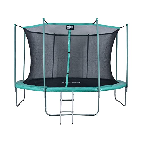 Froggi Sky - Trampoline d'Extérieur pour Enfant XT-F0604 - Trampoline Rond avec Filet de Sécurité, Échelle et Coussin de Protection - Acier Galvanisé/Polyéthylène - Support Jusqu'à 75kg - Ø 183cm
