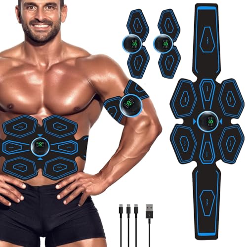 WARDBES Électrostimulateur Musculaire Professionnel, électrostimulateur pour Abdominal, ABS Trainer/Toner pour Abdom/Bras/Vie/Jambes