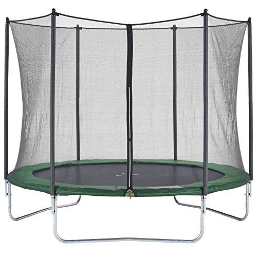 CZON Sports-trampoline exterieur enfant | Filet De Securite|Trampoline De Jardin-430 cm Vert