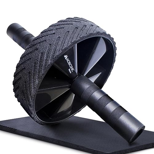 Mobiclinic®fitness, Rouleau pour abdominaux, Tapis inclus, Set d'exercices, Marque espagnole, Charge max. 150 kg, Entraînement à domicile, Pompes