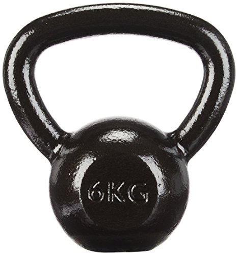 Amazon Basics Kettlebell en fonte 6 kg, noir