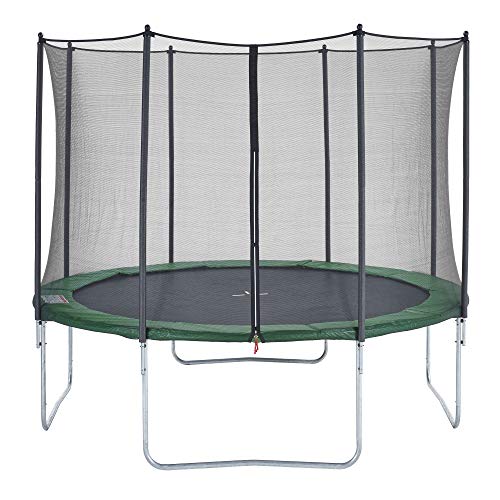 CZON Sports-trampoline exterieur enfant | Filet De Securite|Trampoline De Jardin|300 cm- Vert
