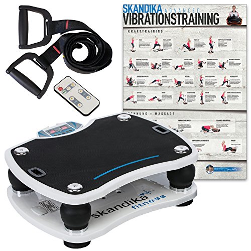 skandika Home Vibration Plate 500 - Plateforme vibrante oscillante - 4 Programmes (Blanc)
