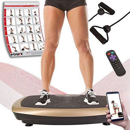 Plateforme vibrante Basic (80 x 45 x 14,5 cm) / 3 programmes - 20 vitesses / Coloris au choix: Rouge ou Or / Functional Fitness (Or)
