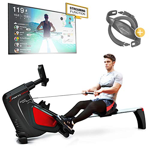 Sportstech RSX500 Rameur d'appartement Pliable - Marque Allemande de qualité -Video Events & Multijoueur APP - Moniteur de fréquence Cardiaque - 16 programmes - résistance magnétique (2)